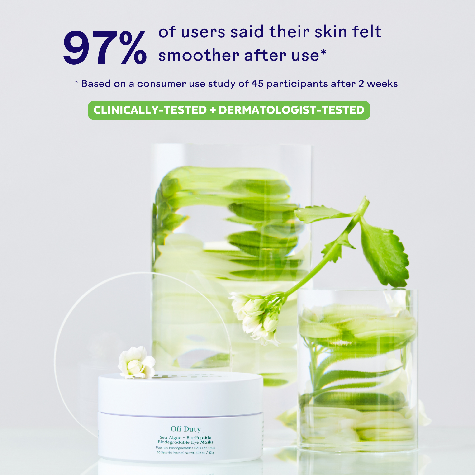 OffDuty Sea Algae + Bio-Peptide Smoothing Biodegradable Eye Masks
