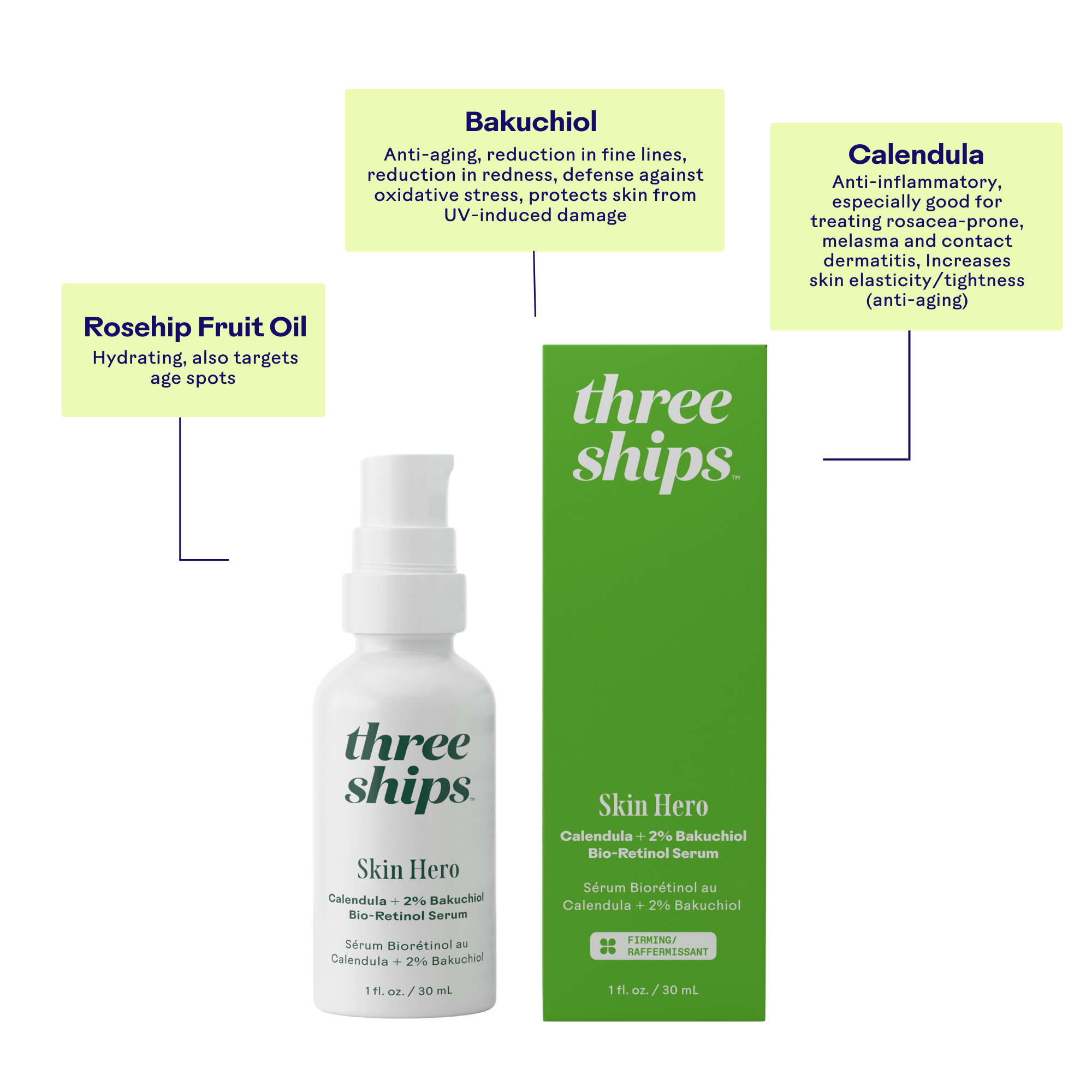 SkinHero Bakuchiol + Calendula Serum