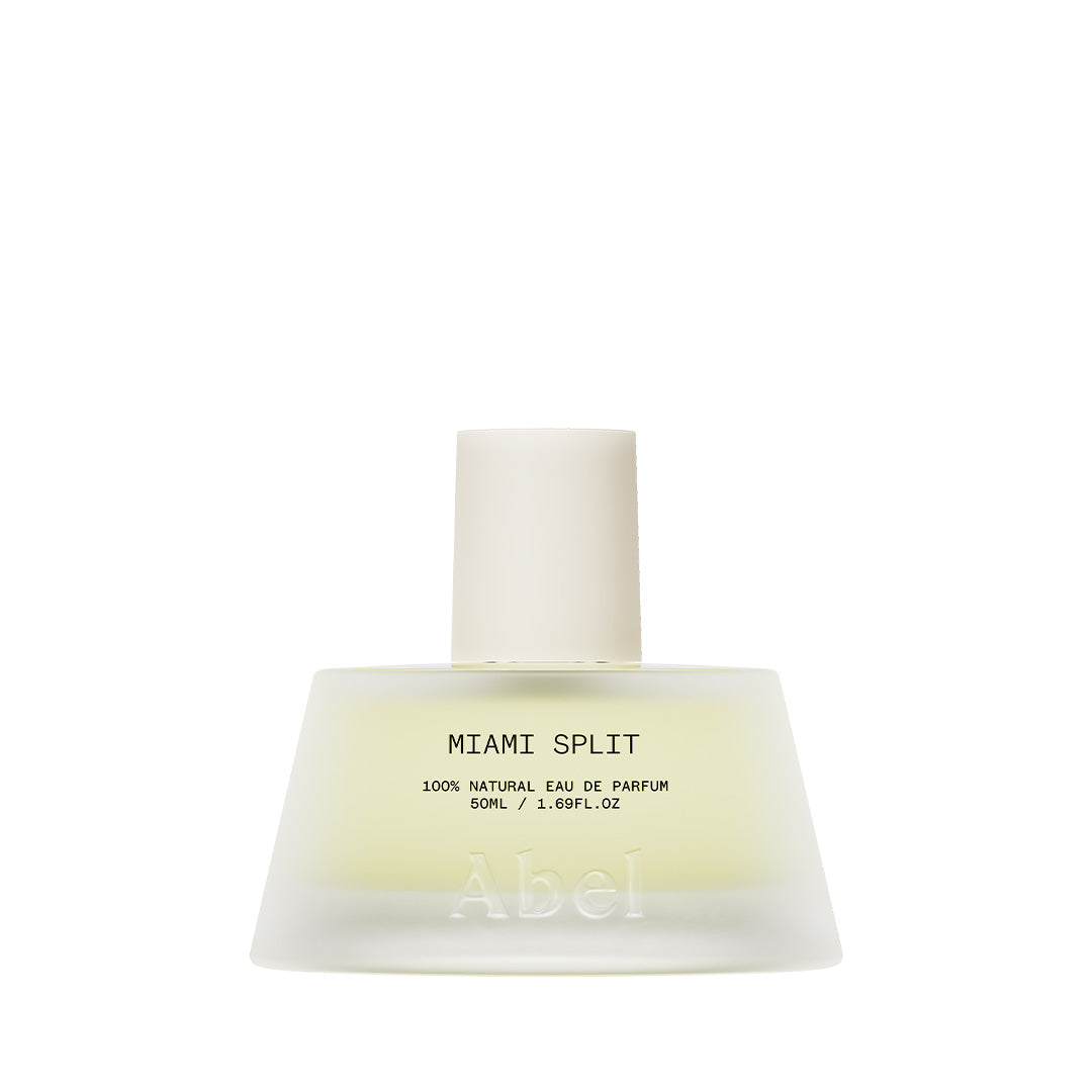 Abel | Miami Split 50 ml | Product Image - frosted glass perfume bottle on a white background