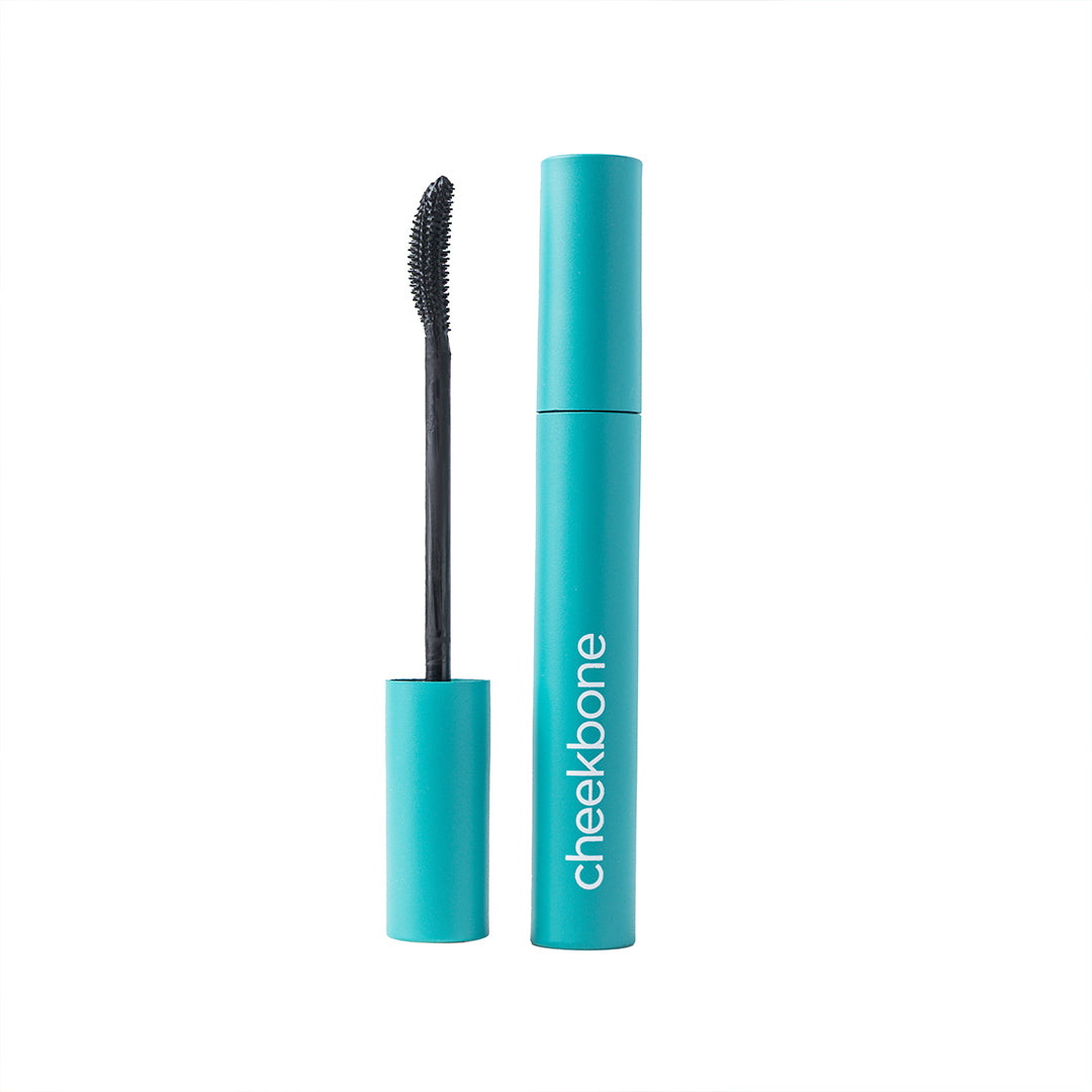 Cheekbone Beauty | Uprise Mascara | Product Image - tube with curved mascara wand on a white background