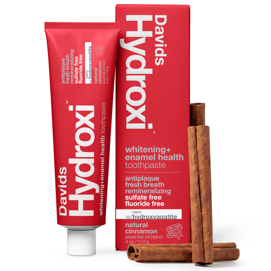 Davids | Hydroxi Cinnamon | Product Image with Box - red tube with matching box packaging and cinnamon sticks