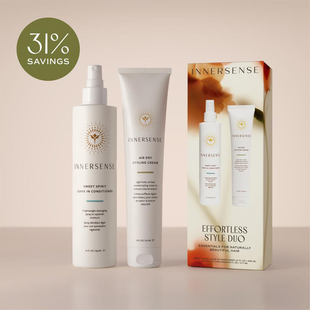 Innersense Organic Beauty | Effortless Style Duo | Packaging Image - duo with packaging and 31% savings graphic