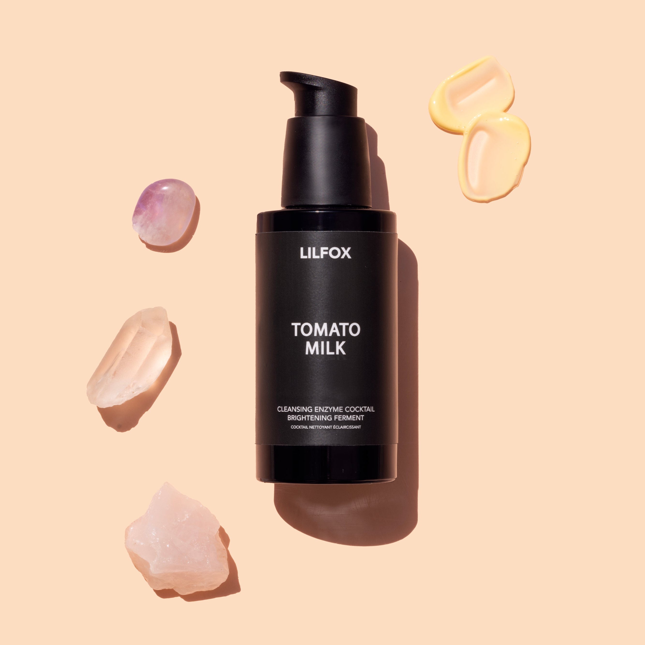 LILFOX Tomato Milk skincare product on a beige background