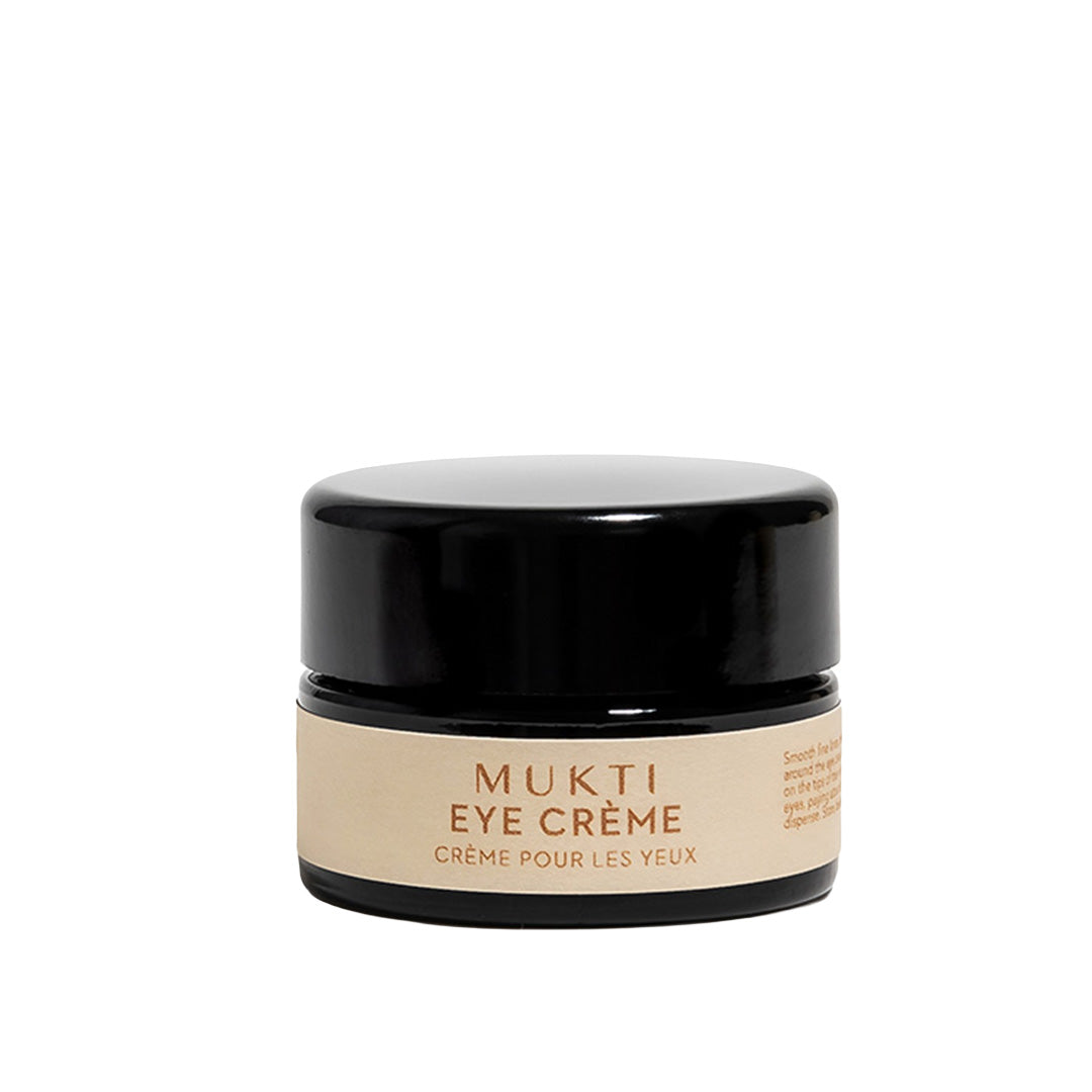 Mukti Organics | Bioactive Renewal Eye Crème | Product Image - crème jar on a white background