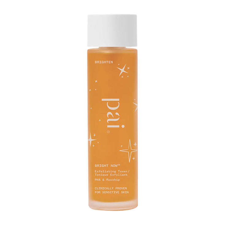 Pai | Bright Now | Isolated on white primary image, orange product in clear bottle with white cap