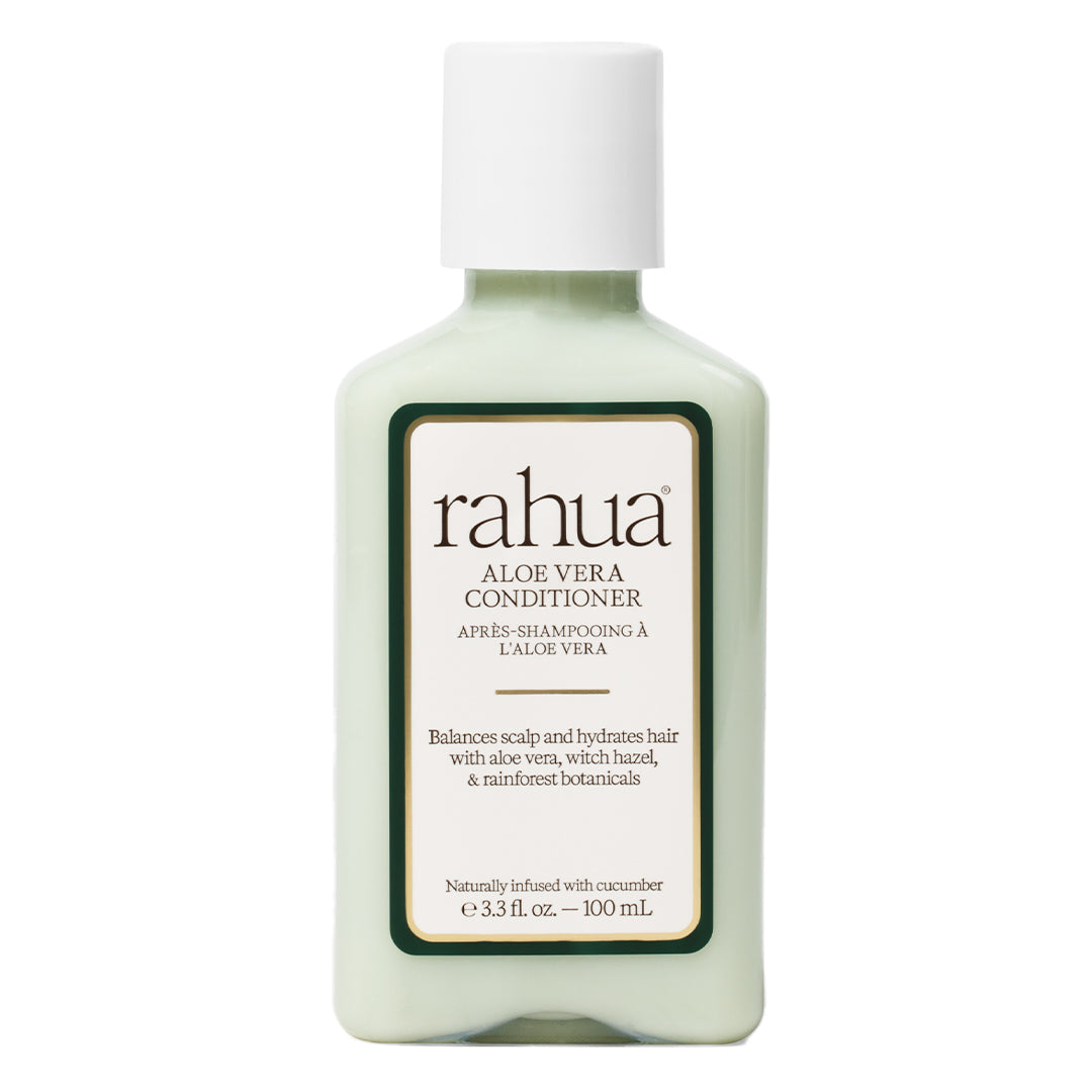 Rahua | Aloe Vera Conditioner 100 ml | Product Image - travel size bottle with a white cap on a white background