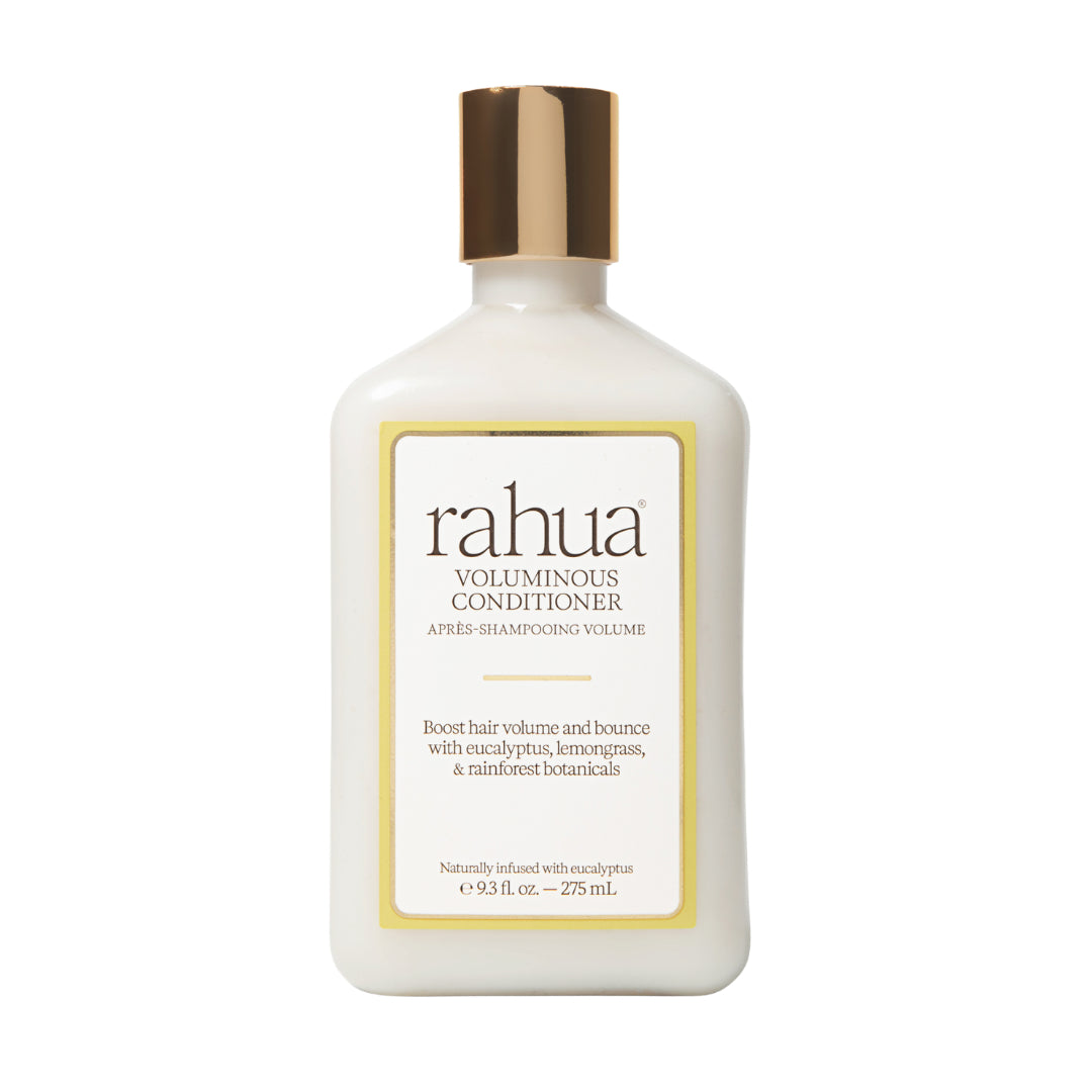 Rahua | Voluminous Conditioner | Product Image - bottle with a metallic gold cap, displayed against a white background