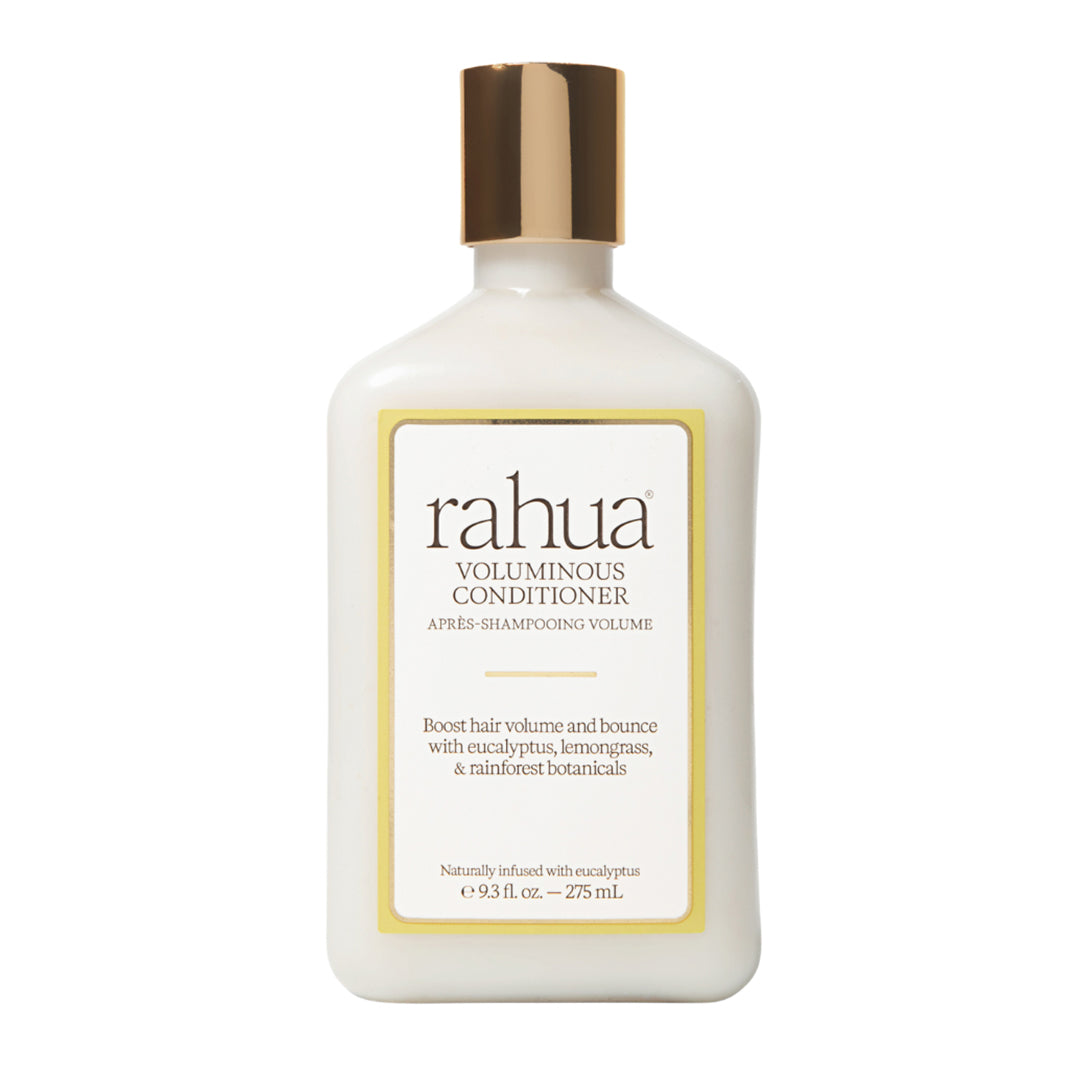 Rahua | Voluminous Conditioner | Product Image - bottle with a metallic gold cap, displayed against a white background