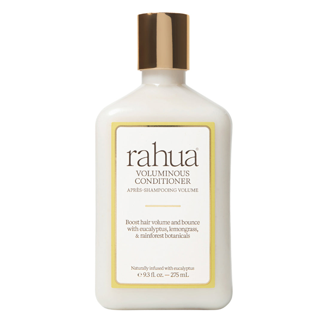 Rahua | Voluminous Conditioner | Product Image - bottle with a metallic gold cap, displayed against a white background