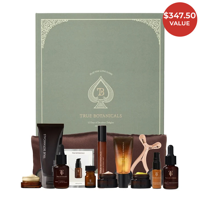 True Botanicals | Advent Calendar | Product Image - 12 Days of Radiance advent calendar with skincare products