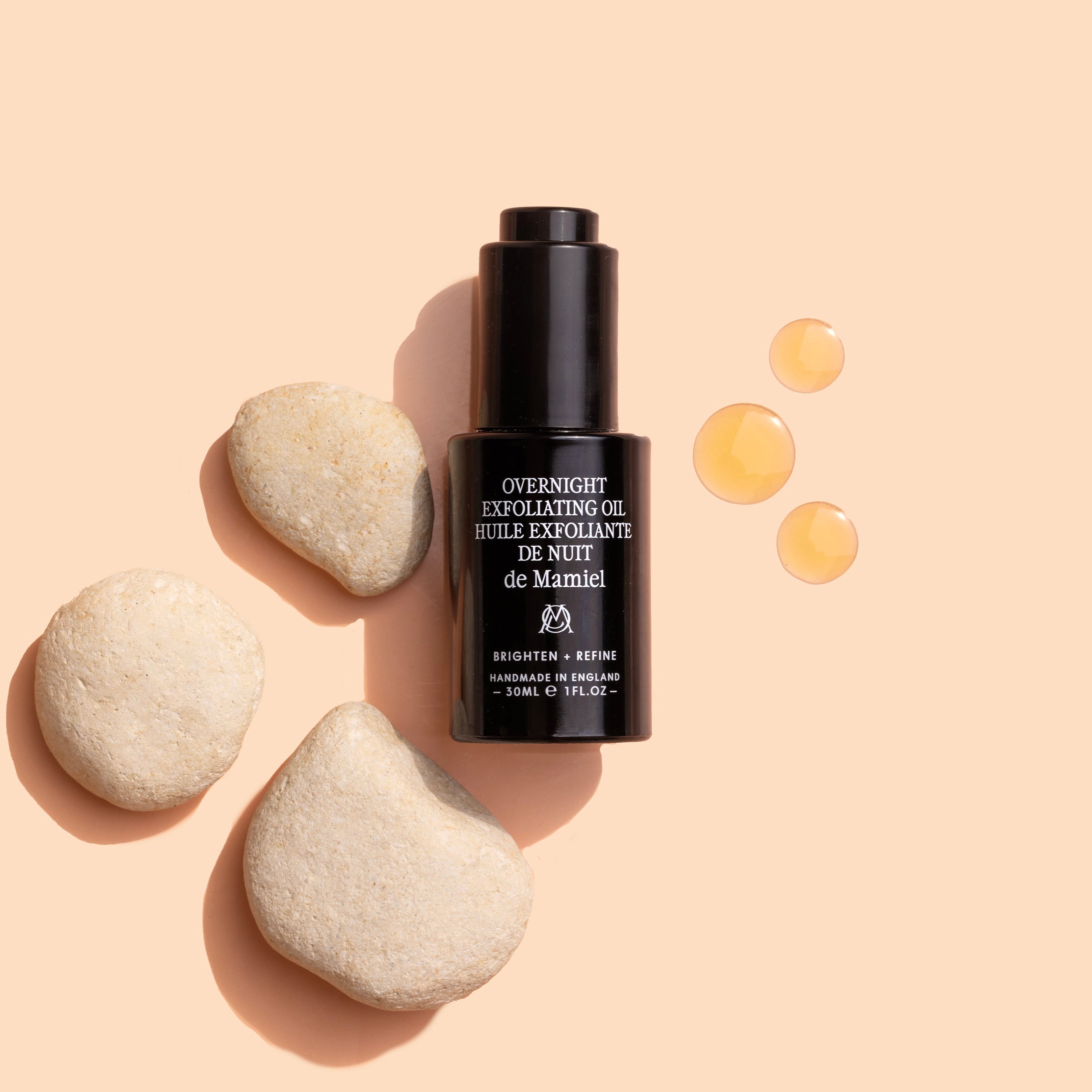 de Mamiel Overnight Exfoliating Oil with swatch