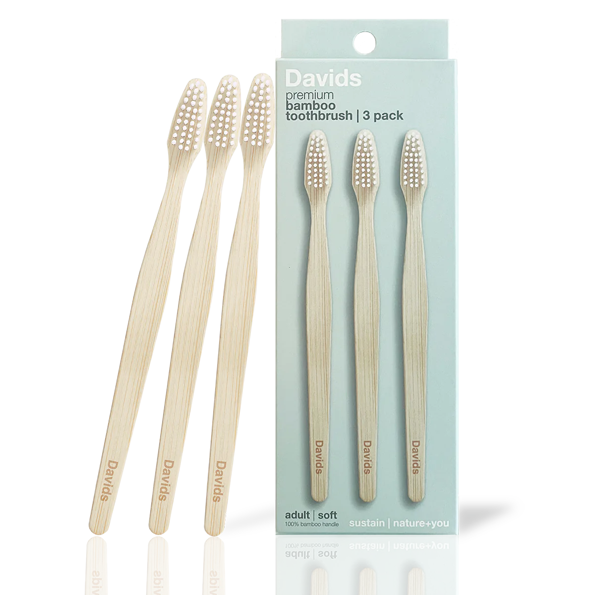 Premium Bamboo Toothbrush - 3 Pack
