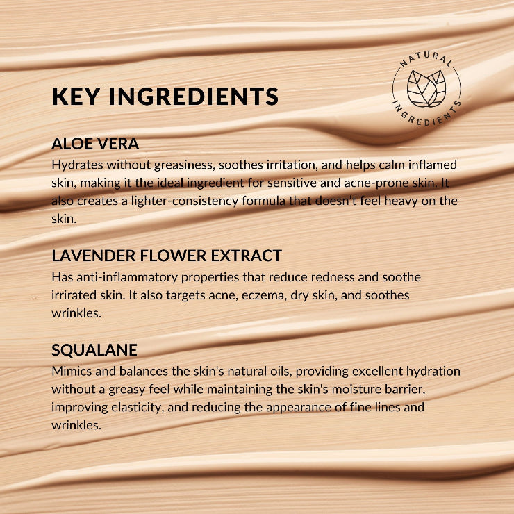 withSimplicity Liquid Foundation Ingredients Graphic