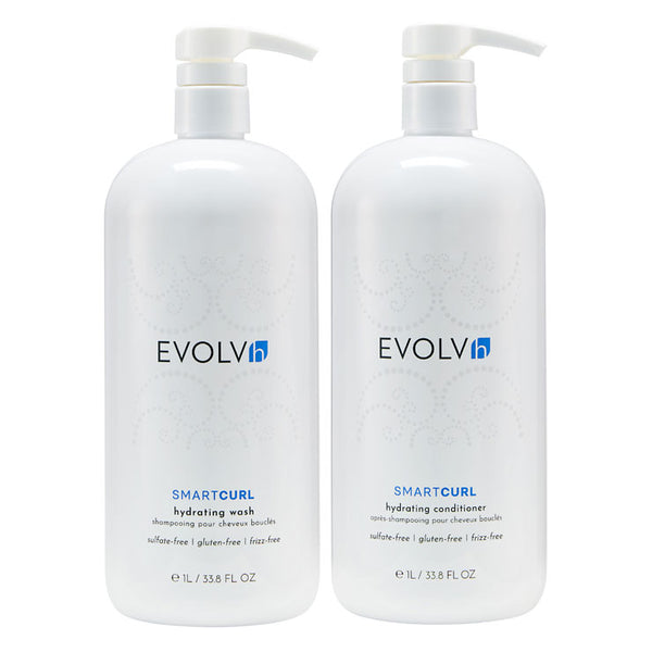 SmartCurl Hydrating Shampoo + Conditioner Liter Duo