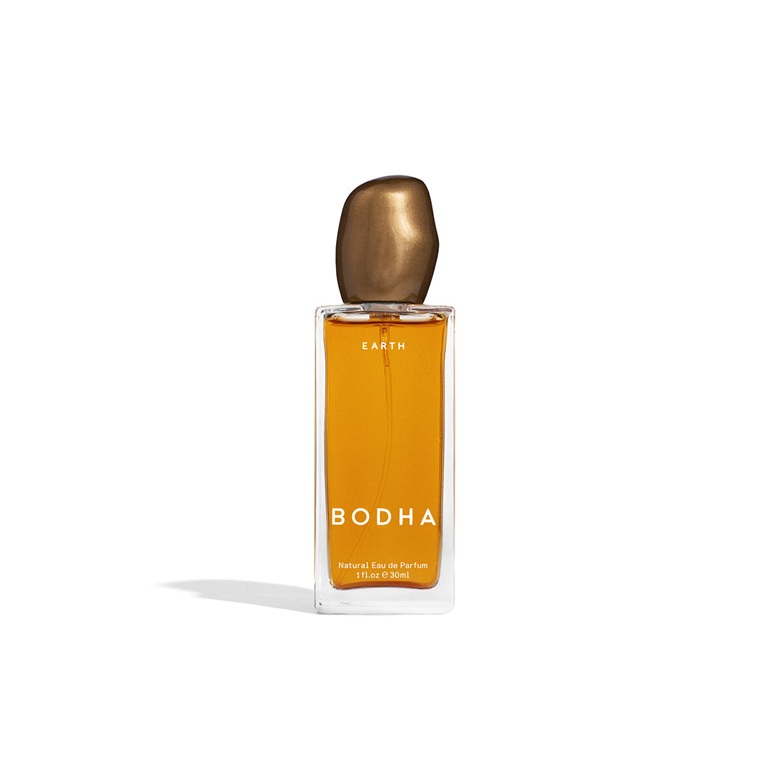 BODHA | Elemental Eau de Parfum - Earth | Product ImageA - BODHA Earth Eau de Parfum bottle on a white background