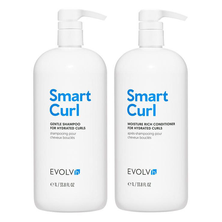 SmartCurl Hydrating Shampoo + Conditioner Liter Duo