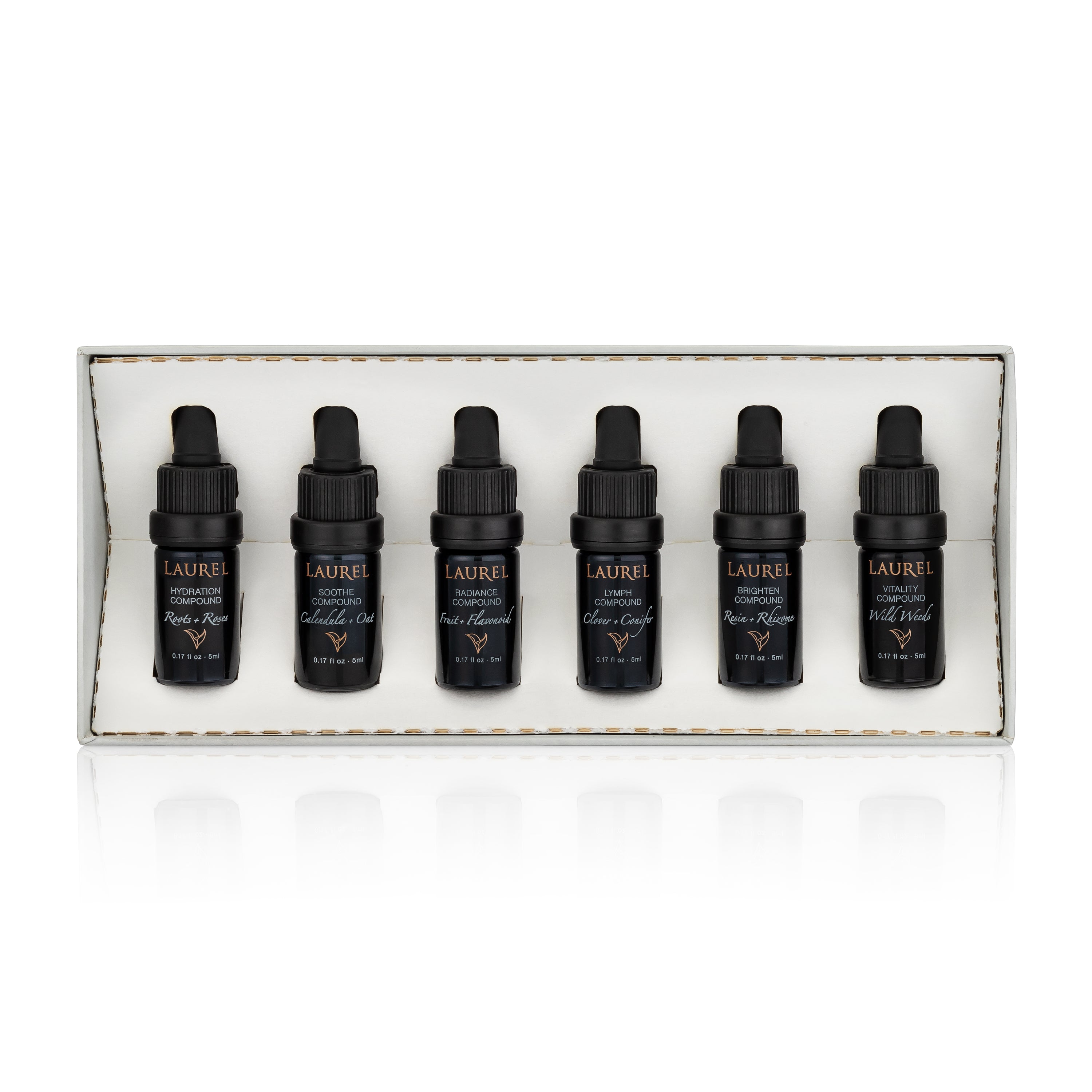 The Laurel Skin Herbalist Collection, all Six Laurel Skin Compounds in a box