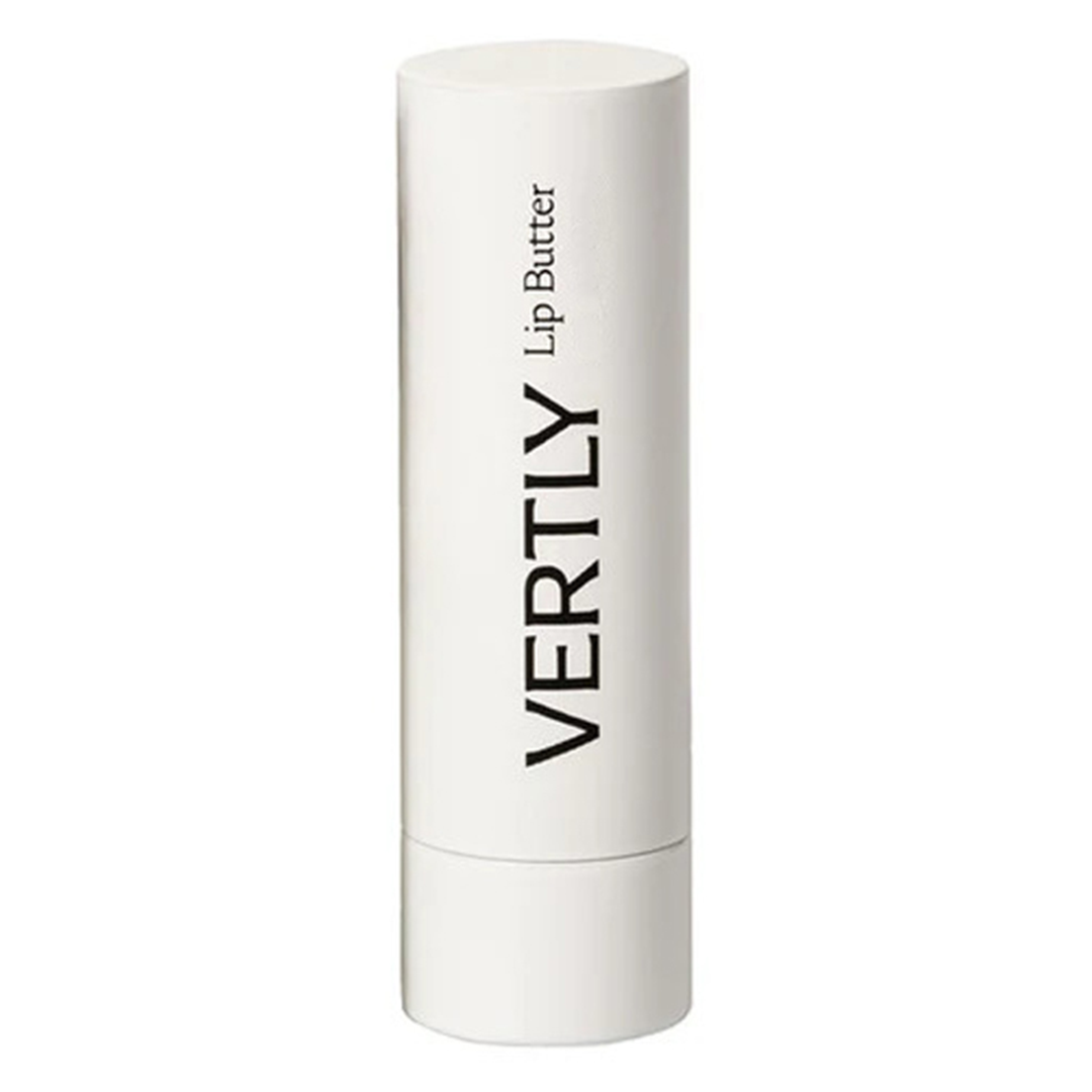 Vertly | Lip Butter | Product Image - white lip tube with black text on a white background