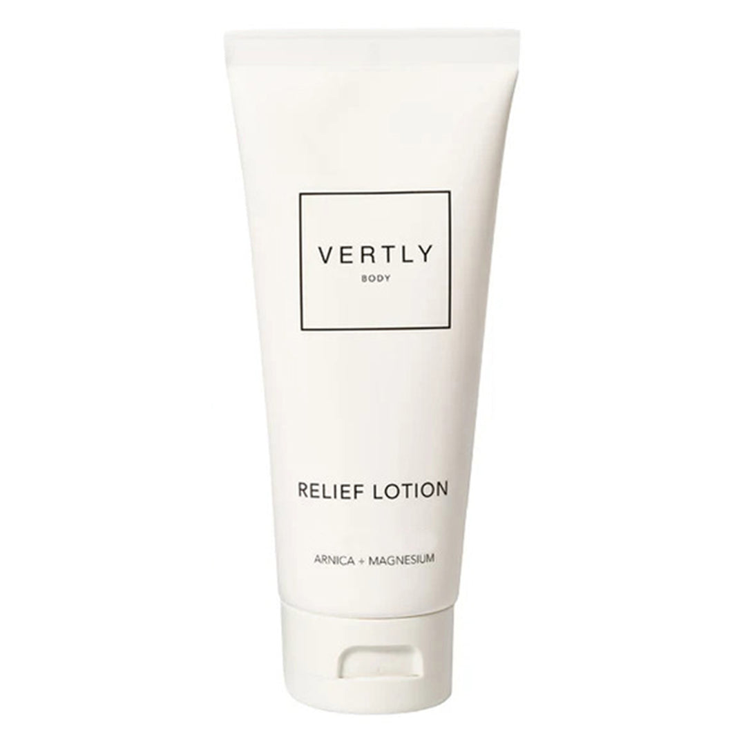 Vertly | Relief lotion | Product Image - white tube on a white background