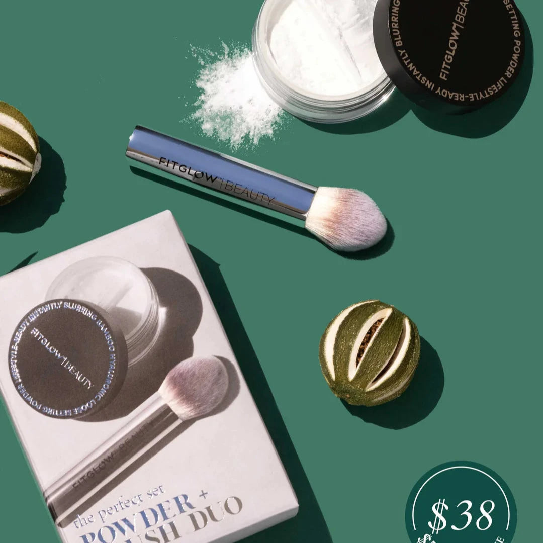 Bamboo Hyaluronic Loose Setting Powder + Brush Duo