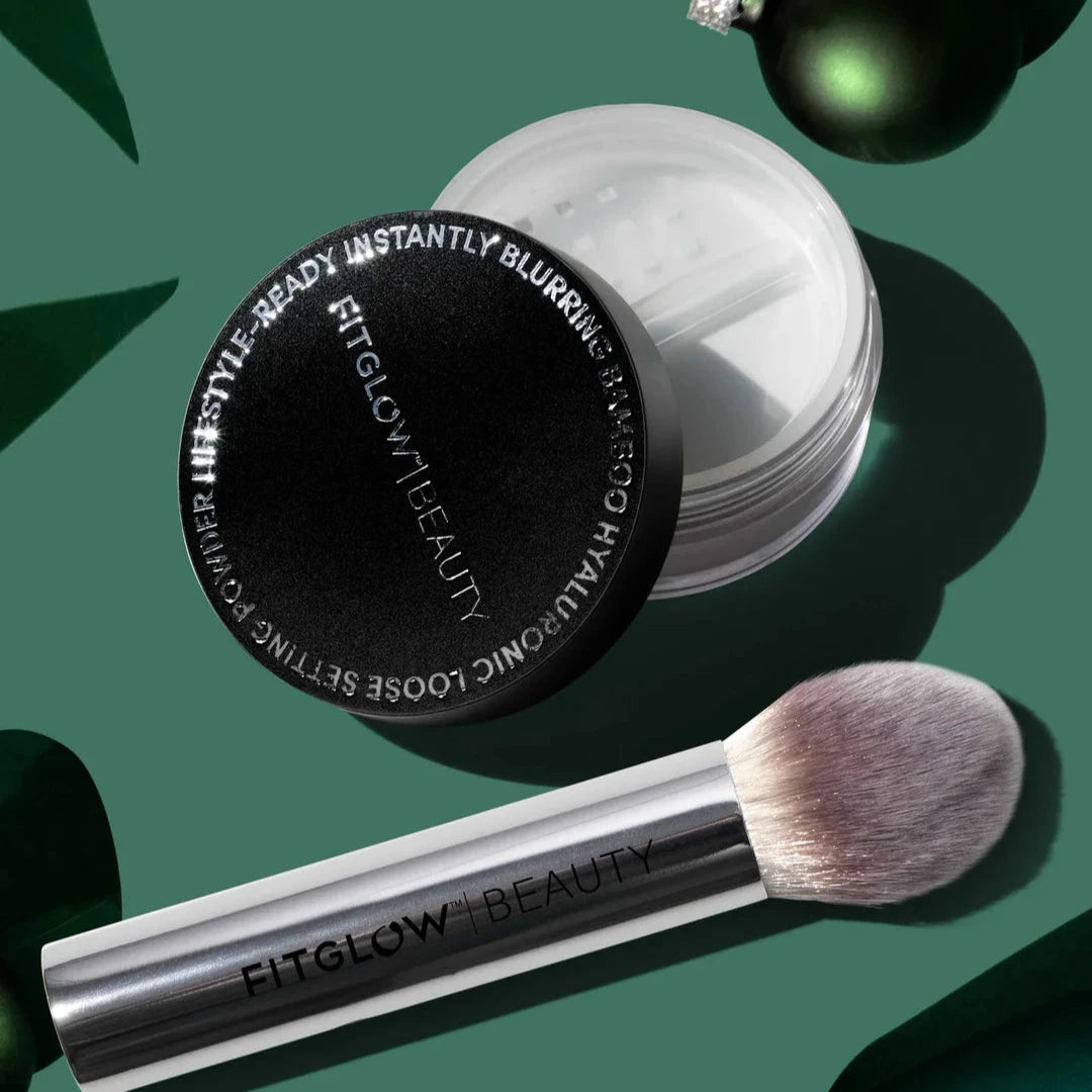 Bamboo Hyaluronic Loose Setting Powder + Brush Duo