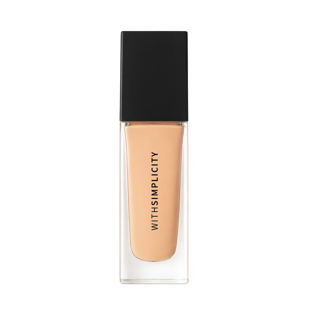 withSimplicity | Liquid Concealers | Birch Shade Product Image - glass bottle with a black cap shown on a white background
