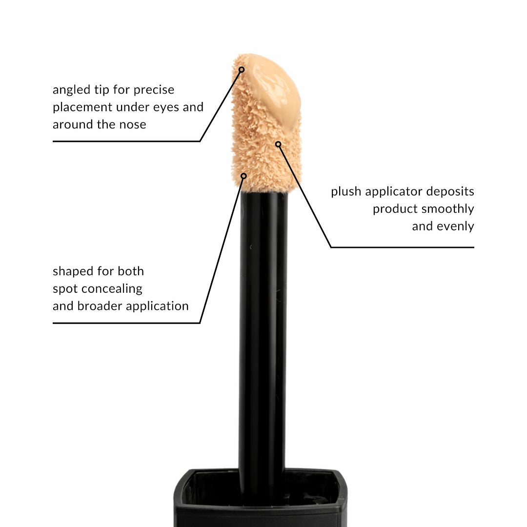 withSimplicity  | Liquid Concealers | Product Image | Applicator - showing a plush angled tip on a white background
