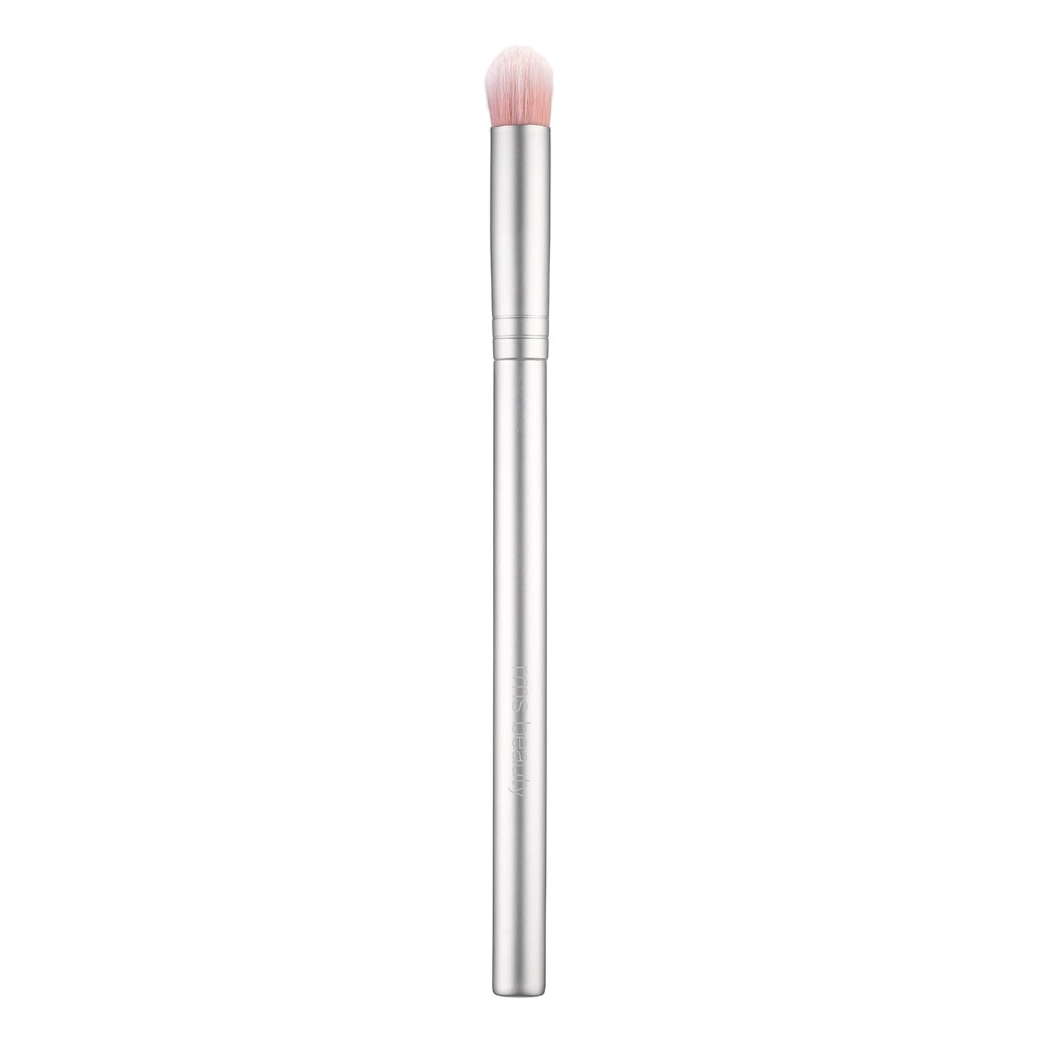 RMS Beauty | Eye Polish Brush | Product Image - silver brush on a white background