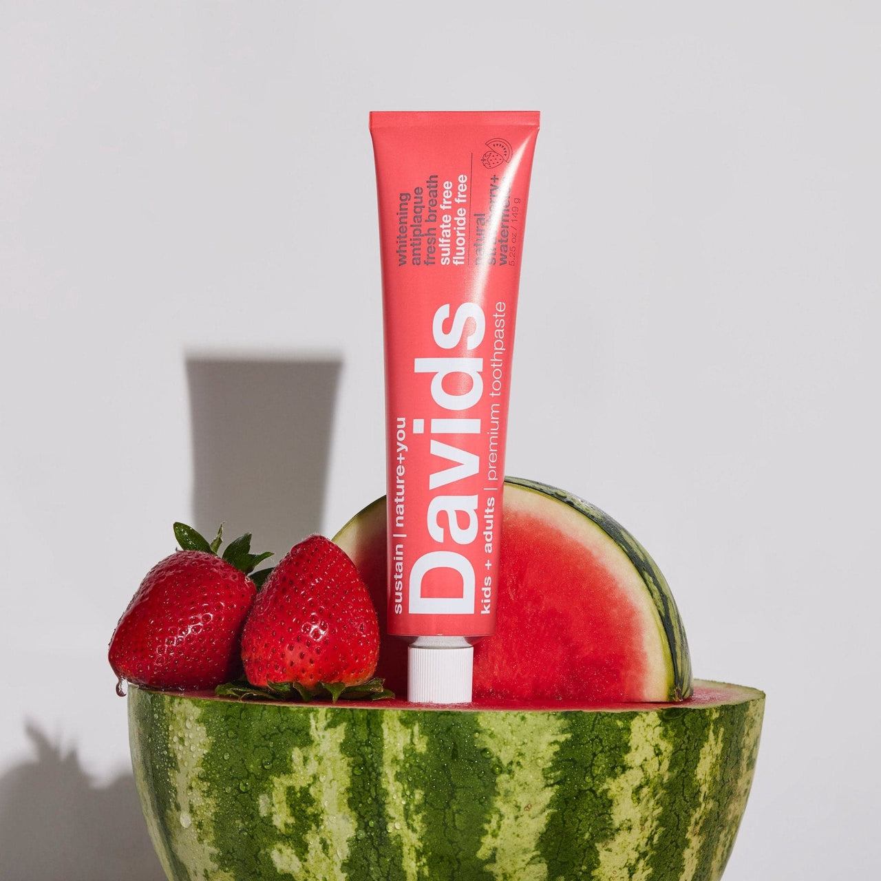 Davids Strawberry & Watermelon Toothpaste | Eco-Friendly Toothpaste